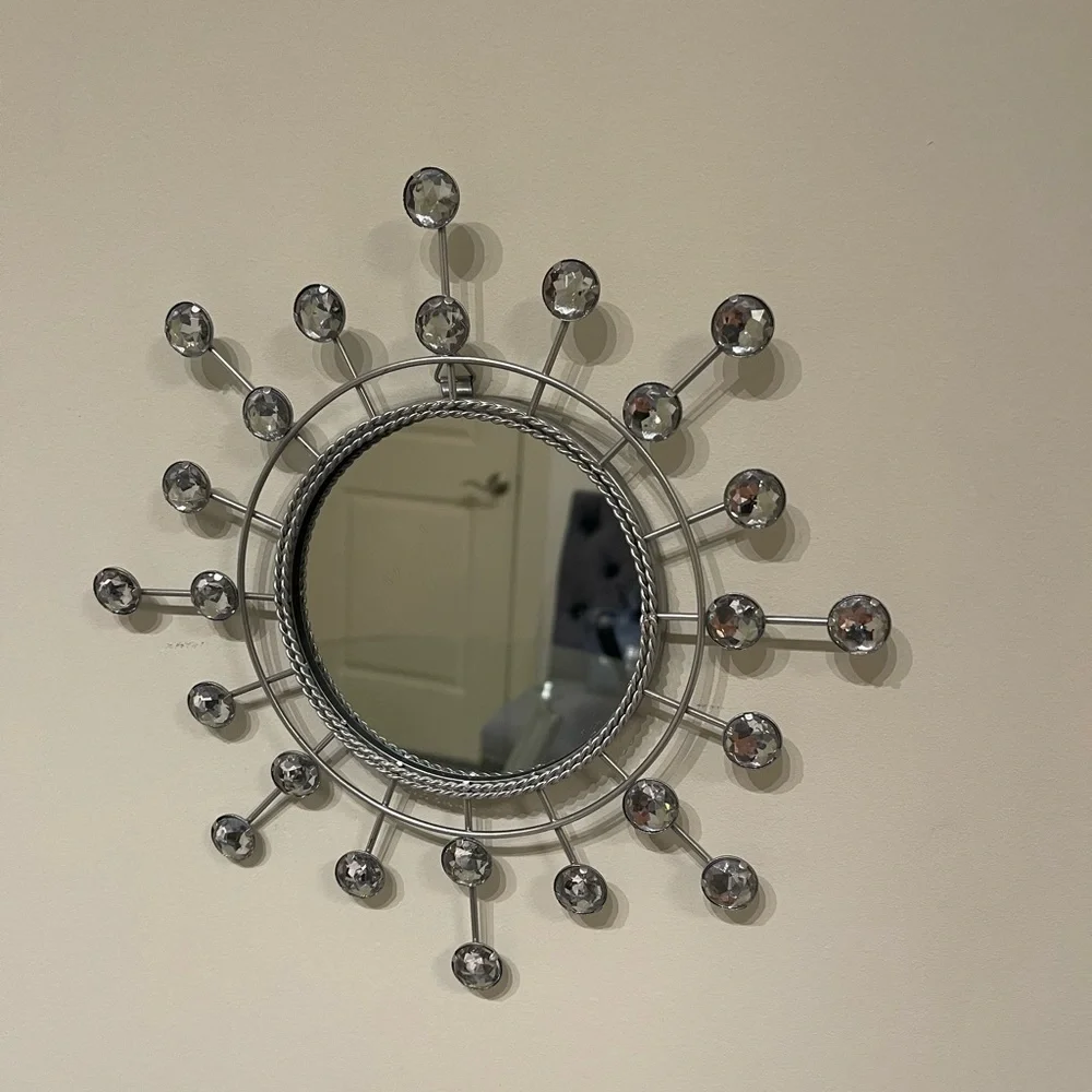 Gem Mirrors Size 10x10 Color Silver